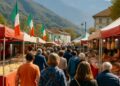 Albertville en Savoie : une foire d’automne italienne sans animaux.
