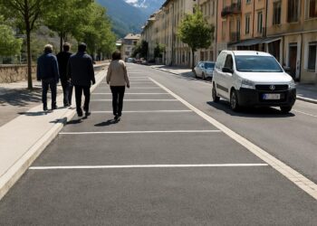 Hautes-Alpes : Aménagement de treize places de stationnement rue Barthélémy-Chaix à Briançon.