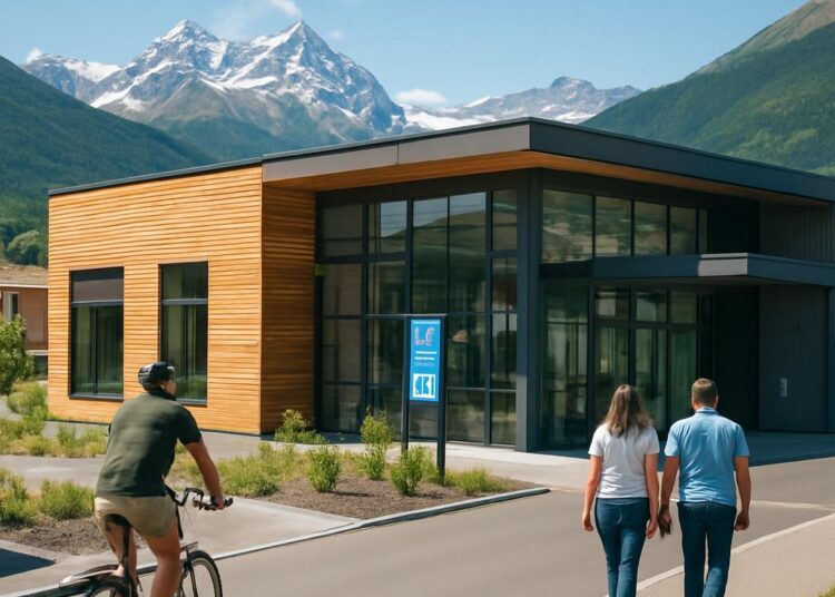 Hautes-Alpes. À Guillestre, un pôle de services moderne s'harmonise avec le paysage.
