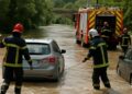 Ardèche : des sapeurs-pompiers sauvent des automobilistes piégés par les eaux