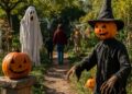 Ardèche : Découvrez un jardin hanté à Lamastre avec des décorations artisanales pour Halloween.