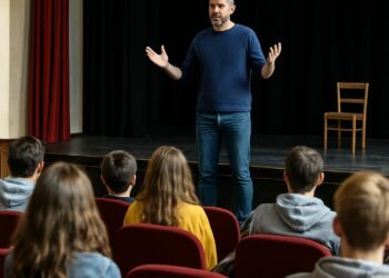 Privas : Oleksandr, réfugié ukrainien, évoque « la guerre vue par les ados » au théâtre.