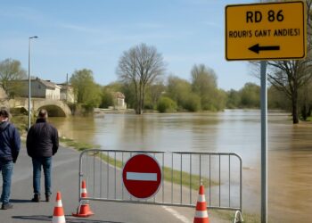 Ardèche : Fermeture de la RD 86 à Bourg-Saint-Andéol à cause du Rhône.