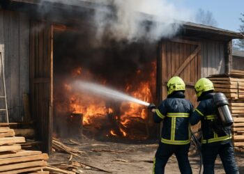 Haute-Savoie : Les employés maîtrisent un incendie dans une menuiserie.