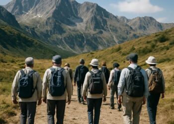 Une délégation de survivants japonais des bombes atomiques dans les Alpes du Sud.