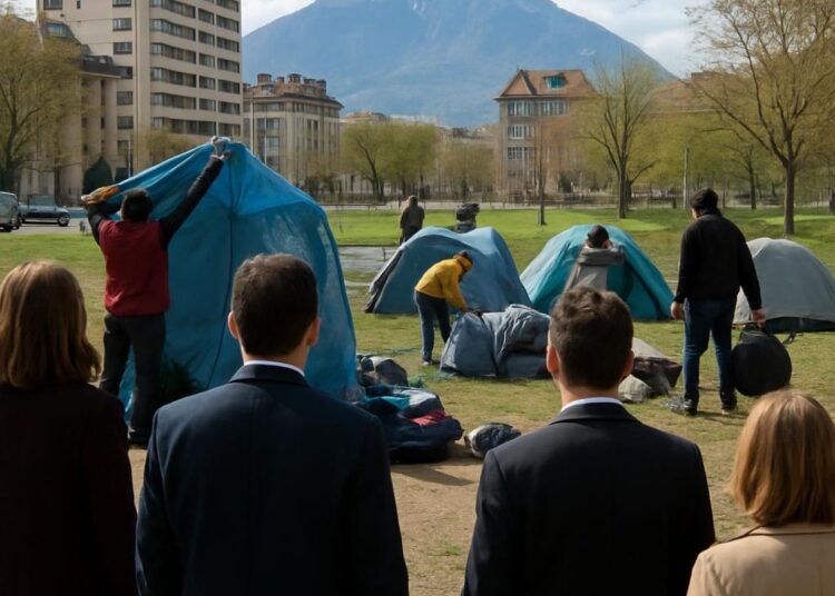 Grenoble : Des expulsés s'installent à la Métropole, les élus réagissent.