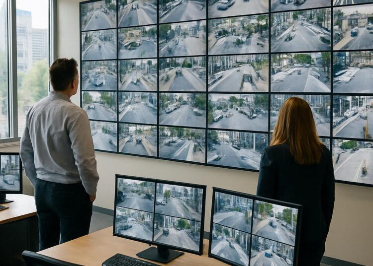 Surveillance : exploration du centre de contrôle urbain à Chambéry avec 93 caméras et 21 perspectives.