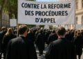 Avocats d'Avignon contestent la réforme des procédures d'appel.