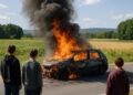 Ain : Quatre adolescents suisses périssent dans un accident de voiture en feu.