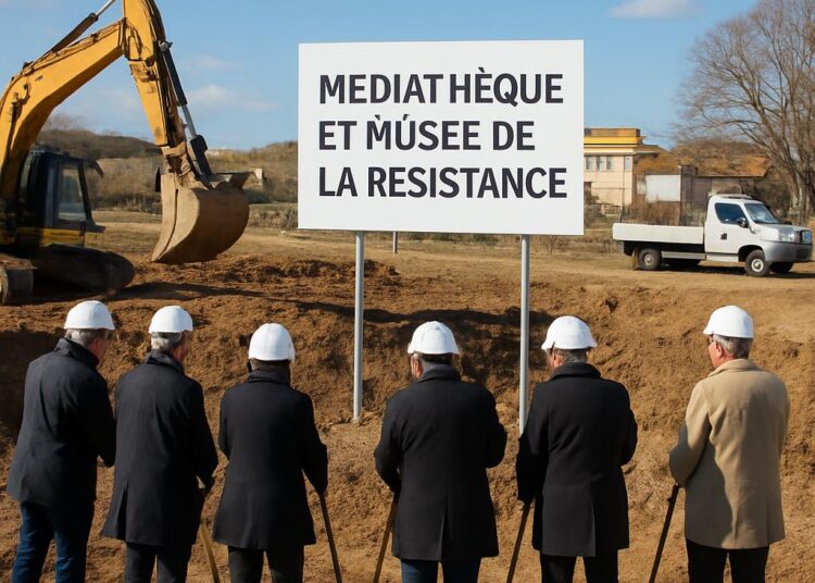 Le 5 janvier, lancement des travaux de la médiathèque et du musée de la Résistance à Le Teil, pour un budget de 4,6 millions d'euros.
