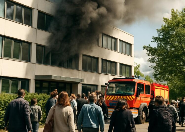 Incendie dans un bureau à Annecy : évacuation d'une vingtaine de personnes.