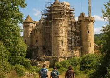 Ardèche : Un château énigmatique en pleine restauration, comme dans un roman.
