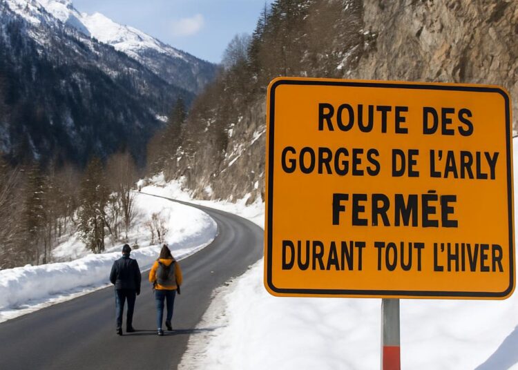 La route des gorges de l'Arly sera fermée durant tout l'hiver en Savoie.