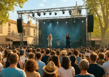 Concert d'été à Carpentras avec Vanessa Paradis et Helena dans le Vaucluse.