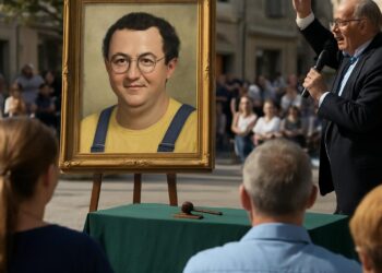 Sisteron. Vente aux enchères d'un portrait de Coluche au profit des Restos.