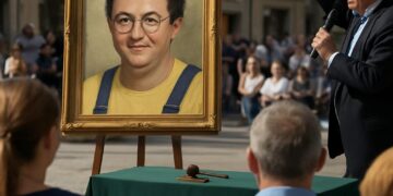 Sisteron. Vente aux enchères d'un portrait de Coluche au profit des Restos.