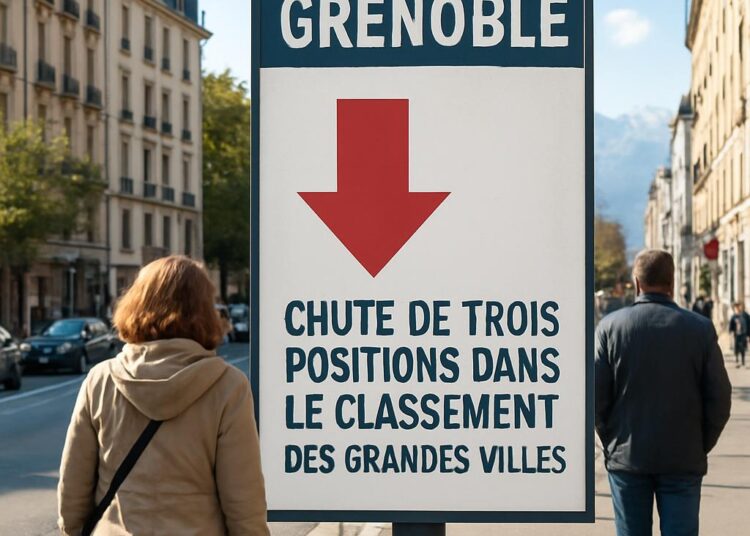 Grenoble chute de trois positions dans le classement des grandes villes.