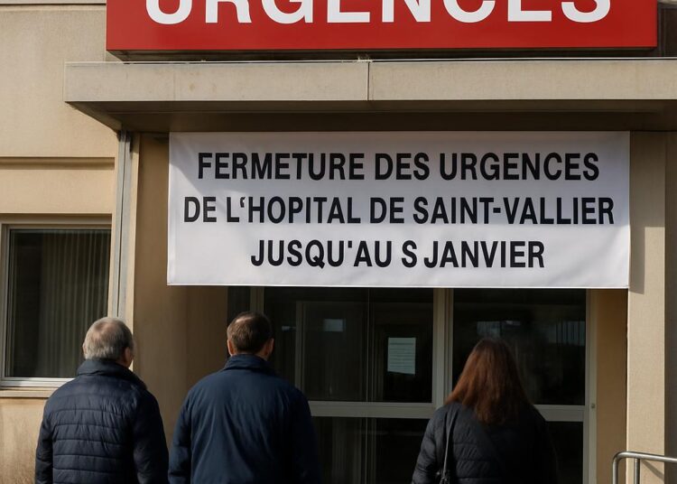 Fermeture des urgences de l'hôpital de Saint-Vallier jusqu'au 5 janvier.