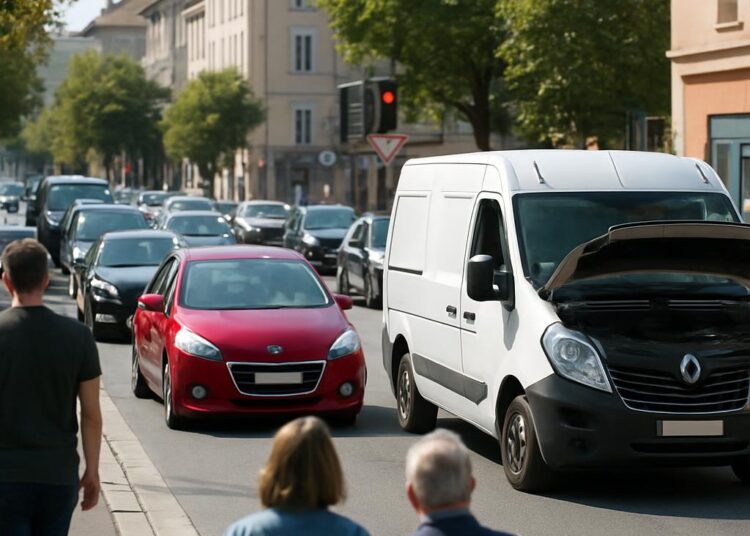 Perturbation de la circulation en centre-ville de Gap due à une panne.
