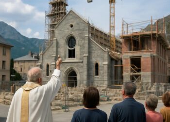 Briançon. Le père Bardet accorde sa bénédiction au projet de l'église Sainte-Catherine.