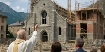 Briançon. Le père Bardet accorde sa bénédiction au projet de l'église Sainte-Catherine.