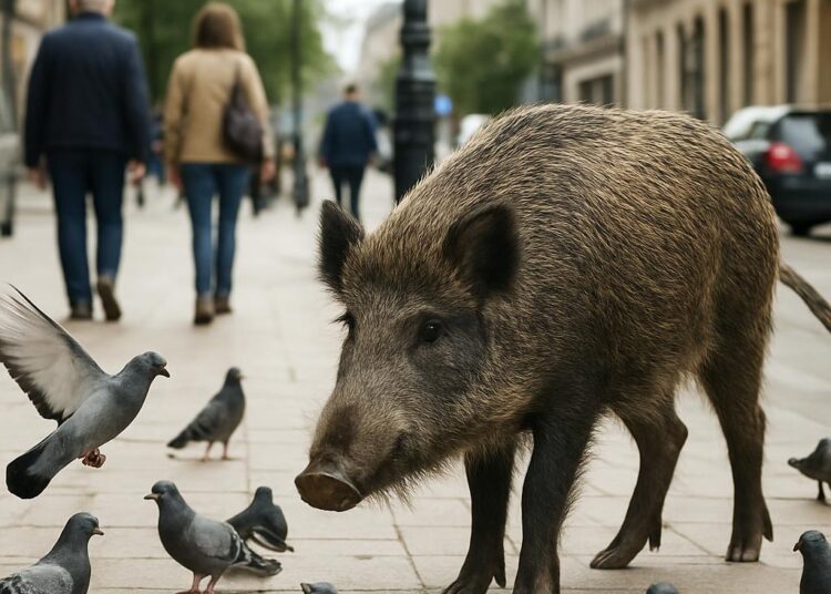 Urbanisation : les sangliers pourraient rivaliser avec pigeons et rats.