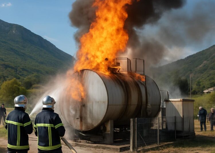 Entrepierres : incendie d'une chaudière au fioul dans les Alpes-de-Haute-Provence.