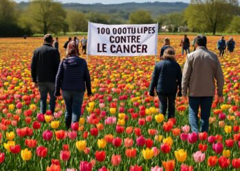 Ardèche : Le Lions Club Guilherand - Saint-Péray triomphe avec 100 000 tulipes contre le cancer.