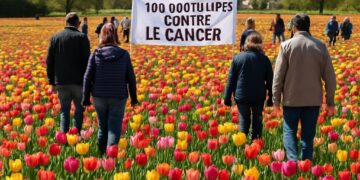 Ardèche : Le Lions Club Guilherand - Saint-Péray triomphe avec 100 000 tulipes contre le cancer.