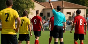 Revivez le derby Valréas-Saint-Saturnin : cartons rouges et coup d'envoi.