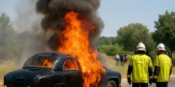 Vaucluse : Incendie d'une voiture de collection à Jonquières