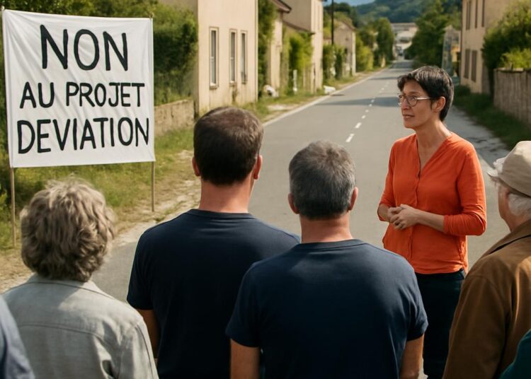 Saint-Péray : Sandrine Rousseau apporte son soutien aux détracteurs du projet de déviation en Ardèche.