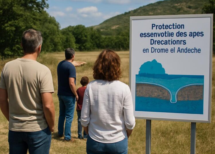 Protection essentielle des nappes phréatiques en Drôme et Ardèche.