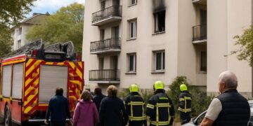 Chambéry : Évacuation de onze personnes et relogement d'un résident suite à un incendie.