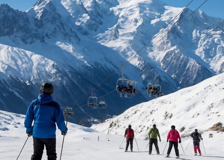 Mont-Blanc : Stations de ski prolongeant la saison hivernale.
