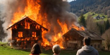 Manigod : un chalet et une ferme en proie aux flammes, famille relogée.