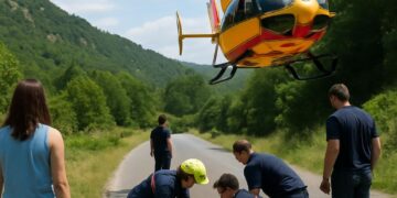 Ardèche : un jeune de 16 ans secouru par hélicoptère suite à un accident.