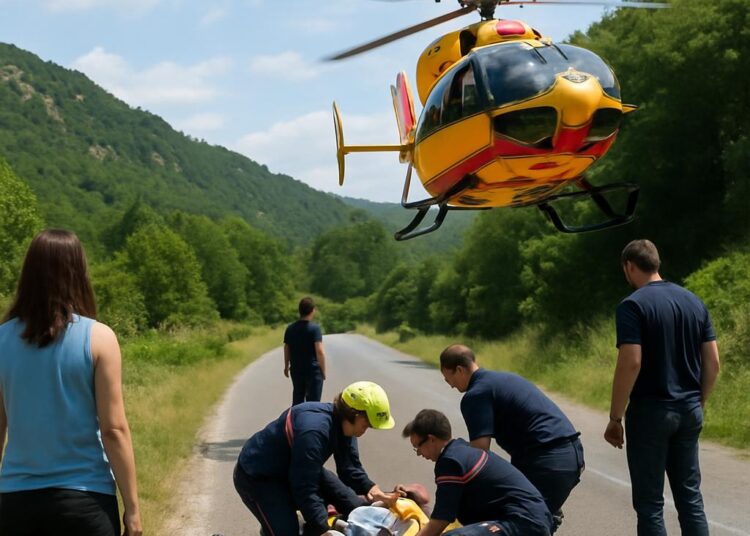 Ardèche : un jeune de 16 ans secouru par hélicoptère suite à un accident.