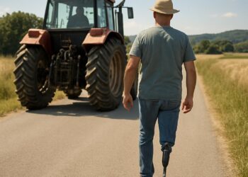 Drôme : Un agriculteur amputé parcourt 200 km pour se reconstruire.