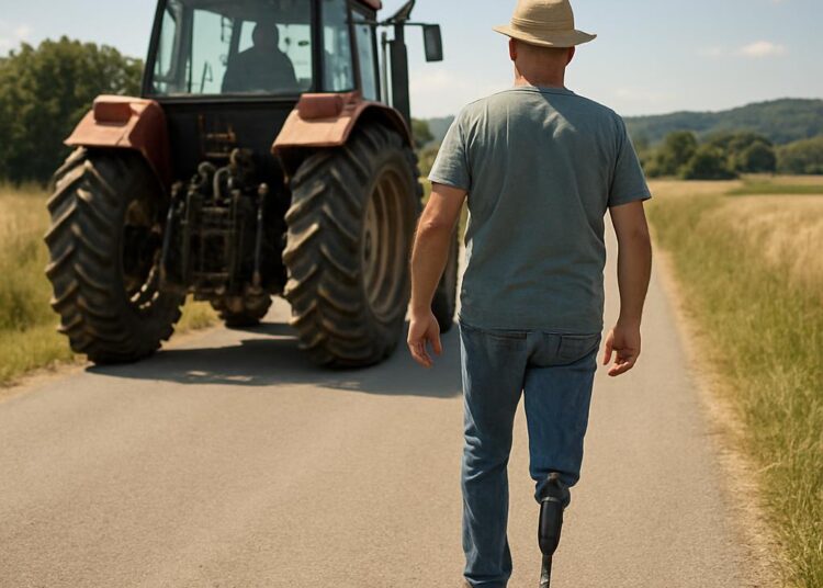 Drôme : Un agriculteur amputé parcourt 200 km pour se reconstruire.