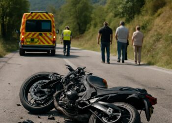 Ardèche : Une sexagénaire gravement blessée suite à un accident de moto.