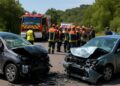 Vaucluse : accident frontal, six blessés et intervention de vingt pompiers.