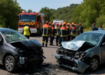 Vaucluse : accident frontal, six blessés et intervention de vingt pompiers.