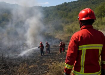 Savoie : 7000 m² de végétation ravagés par un incendie, 20 pompiers en action.