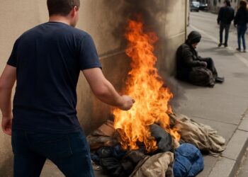Chambéry : Un homme en état d'ébriété incendie les affaires d'un SDF.