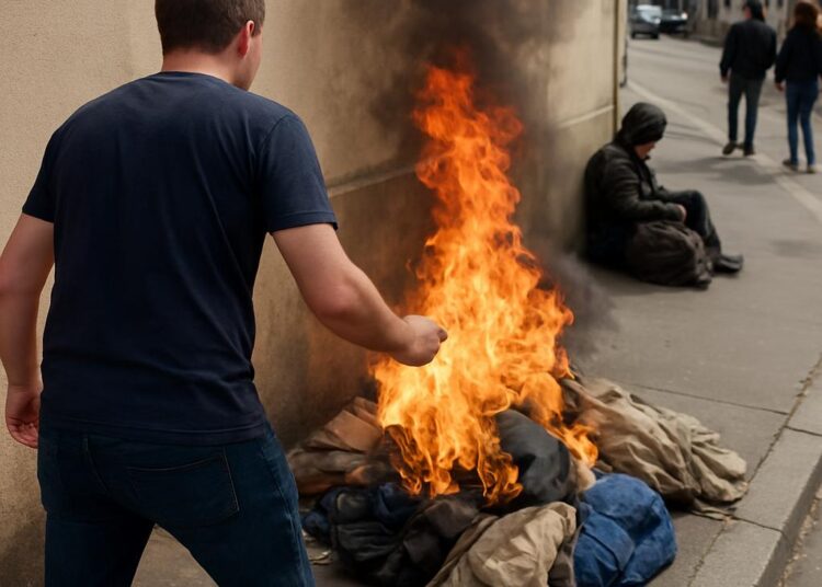 Chambéry : Un homme en état d'ébriété incendie les affaires d'un SDF.