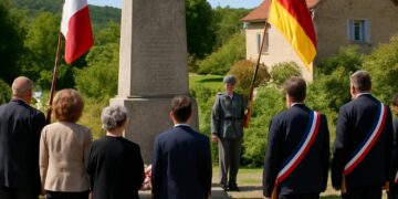 Drôme : Un hommage commun aux fusillés d'Izon-la-Bruisse par Français et Allemands.