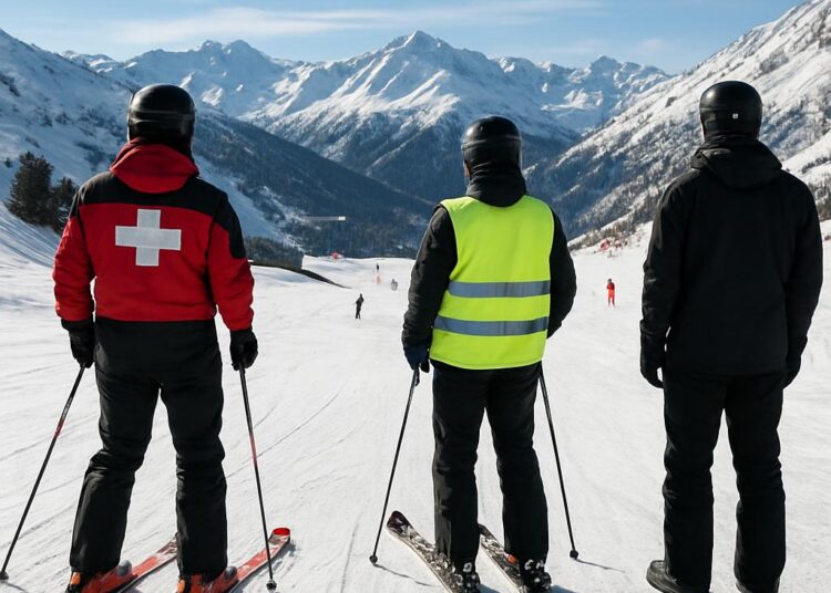 Ski alpin : Inspection de sécurité sur la piste Luc Alphand à Serre-Chevalier