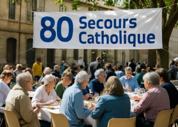 Avignon. Célébration des 80 ans du Secours catholique autour d'une table.