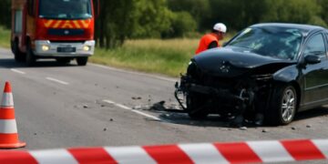Isère : Un homme gravement blessé dans un accident, route D52C fermée.